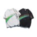 Rainbow print thin short sleeved men's and women's loose T-shirt