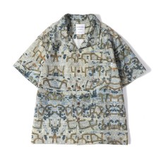 Cuba collar loose casual short sleeved shirt with full floral patch for men Cuba collar loose casual short sleeved shirt with full floral patch for men