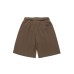 Micro wrinkled texture oblique segmentation active pleats hanging feeling ribbon suit shorts