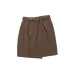 Micro wrinkled texture oblique segmentation active pleats hanging feeling ribbon suit shorts
