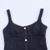 Fashionable Style Women's Sexy Strap Denim Dress