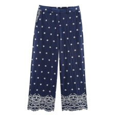 Elegant Embroidered Long Sleeve Shirt and Wide Leg Pants Style Fashion Casual Women's Set