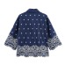 Elegant Embroidered Long Sleeve Shirt and Wide Leg Pants Style Fashion Casual Women's Set