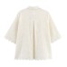 Summer New Style Women's Fashion Casual Loose Hollow Embroidered Shirt Pants