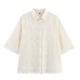 Summer New Style Women's Fashion Casual Loose Hollow Embroidered Shirt Pants