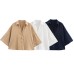 Summer New Style Women's Fashion Casual Short Sleeve Solid Color Short Shirt Summer New Style Women's Fashion Casual Short Sleeve Solid Color Short Shirt