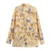 Elegant  Style Women's Fashion Casual Long Sleeve All-Match Printed Long Shirt