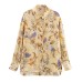 Elegant  Style Women's Fashion Casual Long Sleeve All-Match Printed Long Shirt