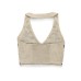 Summer New Style Women's Fashion Sexy Embroidered Halter Short Top and Skirt Set