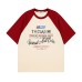 Street Style Color Block Letter Print Pure Cotton Short Sleeve T-Shirt Unisex Loose Casual Top Street Style Color Block Letter Print Pure Cotton Short Sleeve T-Shirt Unisex Loose Casual Top