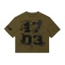 Digital distressed printed loose short sleeved T-shirt