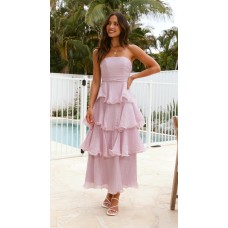 Sexy Off-the-Shoulder Backless Tiered Dress