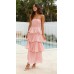 Sexy Off-the-Shoulder Backless Tiered Dress