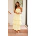 Sexy Off-the-Shoulder Backless Tiered Dress