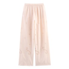Elegant Balloon Silhouette Fashionable Women's Top and Pants with 