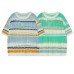 Retro Hollow Out Color Block Stripe Round Neck Short Sleeve T-Shirt Men's Loose Casual Design Couple Top