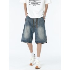Loose outerwear mid length pants casual cropped pants