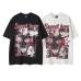 Retro Couple Cartoon Comic Print Short Sleeve T-Shirt Men's Summer Loose Casual Versatile Couple Top