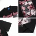Retro Couple Cartoon Comic Print Short Sleeve T-Shirt Men's Summer Loose Casual Versatile Couple Top
