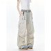 Grid splicing workwear quick drying paratrooper pants versatile wide leg pants