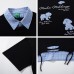 Retro Cute Dog Collar Fake Two-Piece Short Sleeve T-Shirt Men's Loose Casual Versatile Couple Top