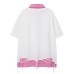 Retro Cute Dog Collar Fake Two-Piece Short Sleeve T-Shirt Men's Loose Casual Versatile Couple Top