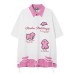 Retro Cute Dog Collar Fake Two-Piece Short Sleeve T-Shirt Men's Loose Casual Versatile Couple Top