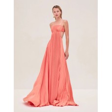 Pleated backless dress