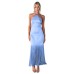 Solid color off shoulder fringe tight fitting hip hugging dress