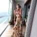 Vintage Bohemian Print Strapless Dress