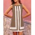 Splicing Sleeveless Casual Dress