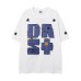 Retro Denim Patch Embroidered Badge Short Sleeve T-Shirt Men's Oversize Casual Pure Cotton Couple Top