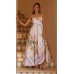 Printed large swing suspender dress