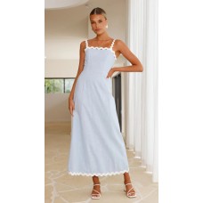 Slimming Solid Color Lace Strap Long Dress Slimming Solid Color Lace Strap Long Dress