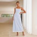 Slimming Solid Color Lace Strap Long Dress Slimming Solid Color Lace Strap Long Dress