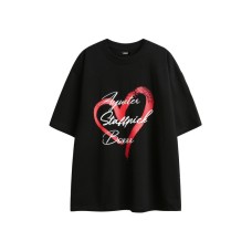 Love letter printed design for men's and women's loose short sleeves