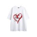 Love letter printed design for men's and women's loose short sleeves