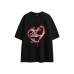 Love letter printed design for men's and women's loose short sleeves