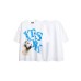 Dog letter printed loose short sleeves for men and women