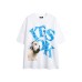 Dog letter printed loose short sleeves for men and women