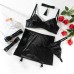 Sexy Lingerie Satin Tassel Push-Up Buttock Enhancing Bra Set for Women