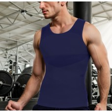 Men's Slimming Tank Top Underwear Shaping Neoprene Fast Wicking Chest Compression Tight Fit Concealed Abdominal Muscle Vest