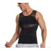 Men's Slimming Tank Top Underwear Shaping Neoprene Fast Wicking Chest Compression Tight Fit Concealed Abdominal Muscle Vest