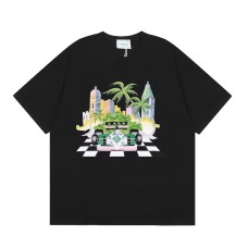 Summer American style short-sleeved round neck T-shirt for men and women with Sablanca letter print