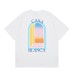 Summer American style short-sleeved round neck T-shirt for men and women with Sablanca letter print