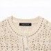 Spring New  Style Round Neck Solid Color Women's Unique Design Knitwear