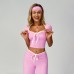 Color Block Trimmed High-Waisted Flared Fitted Yoga Set for Women Casual Outdoor Sports Suit