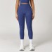 High-Waisted Butt-Lifting Yoga Pants with Ribbed Waistband for Tummy Control and Fitnes
