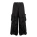 Multi-Pocket Work Pants Drawstring Loose Straight Trousers
