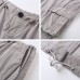 Multi-Pocket Work Pants Drawstring Loose Straight Trousers
